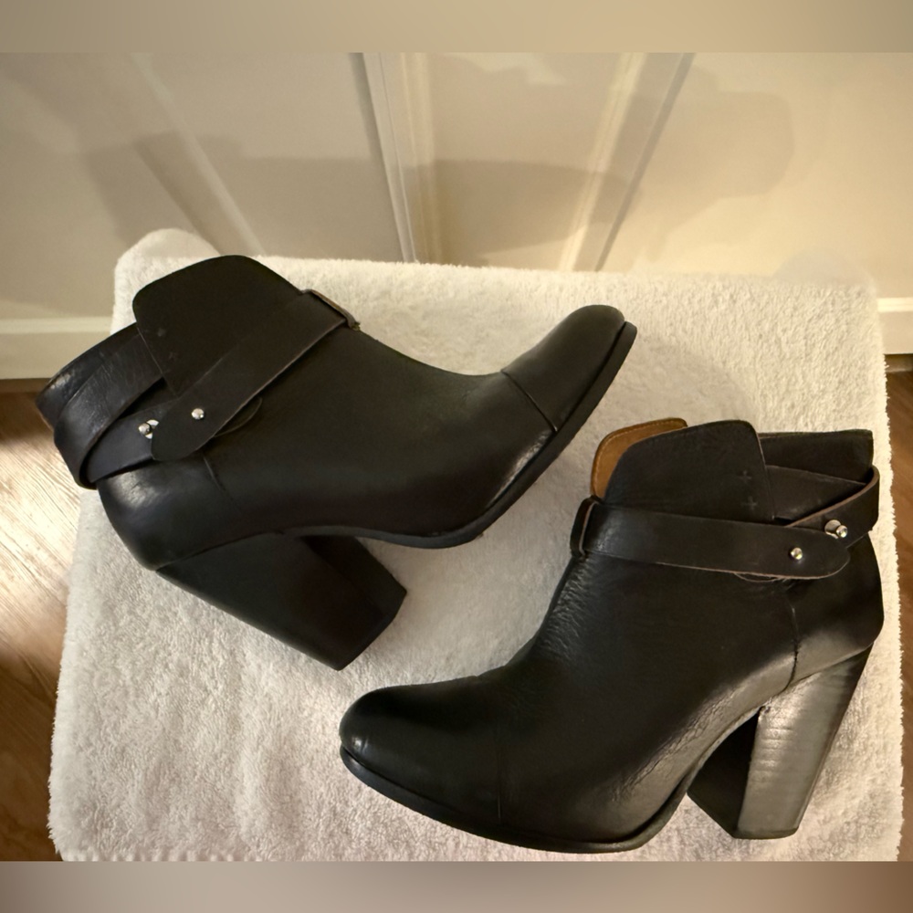 Rag & Bone Black Leather Ankle Boots